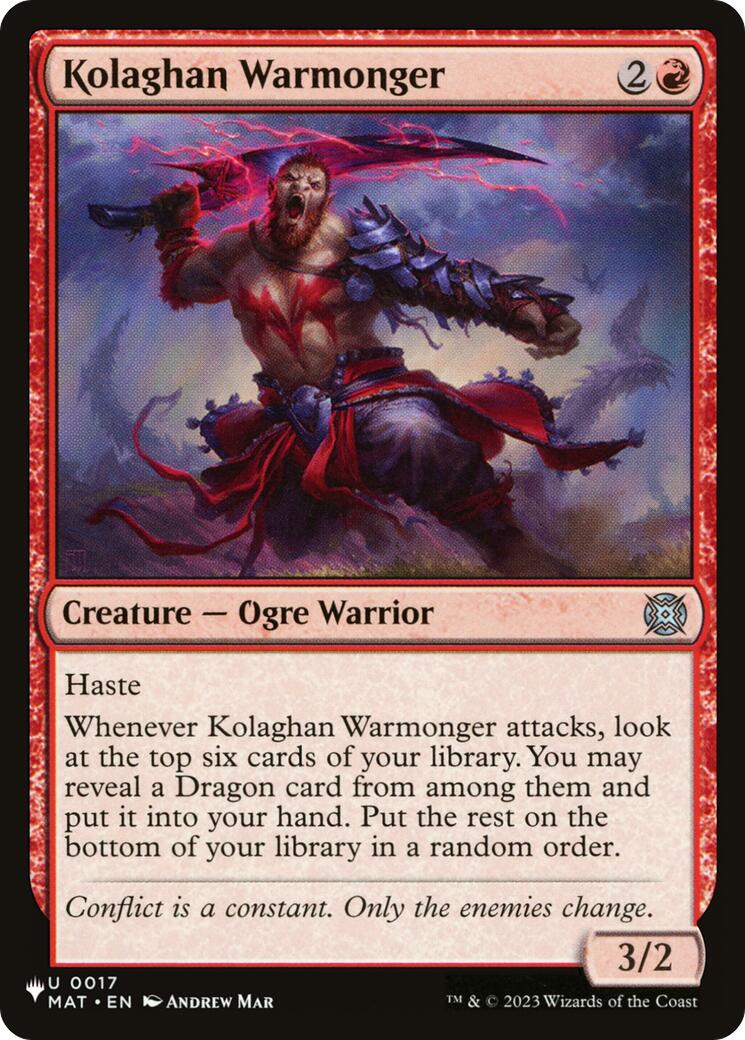 Kolaghan Warmonger [The List] | L.A. Mood Comics and Games