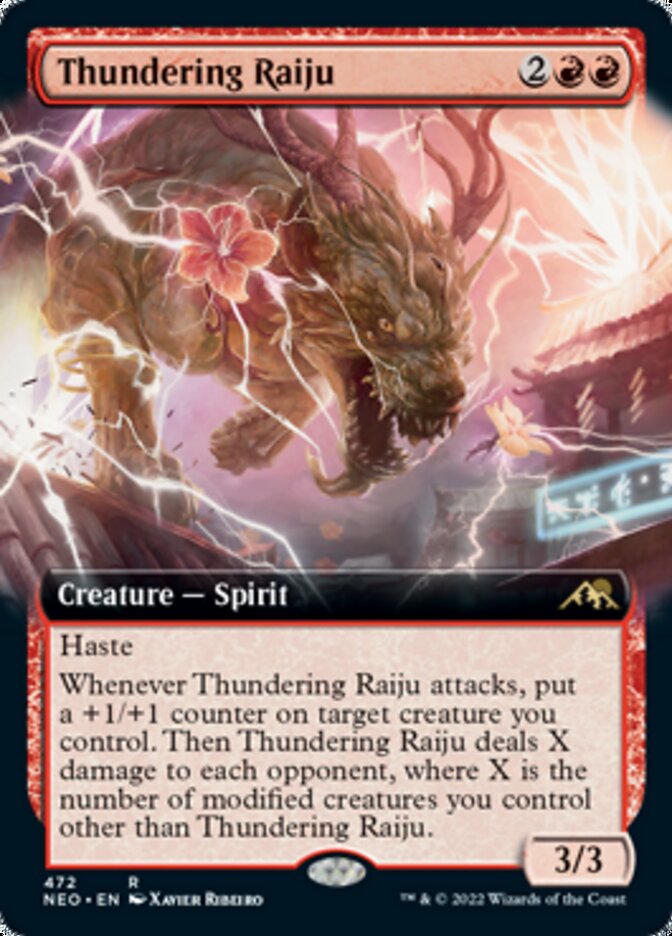 Thundering Raiju (Extended Art) [Kamigawa: Neon Dynasty] | L.A. Mood Comics and Games