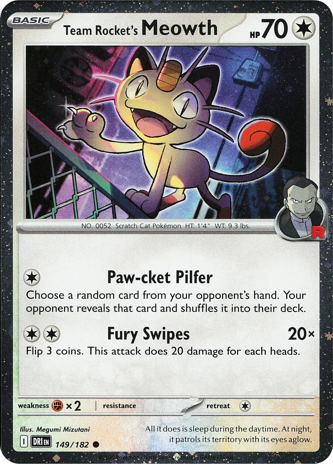 Team Rocket's Meowth (149/182) (Cosmos Holo) [Miscellaneous Cards] | L.A. Mood Comics and Games