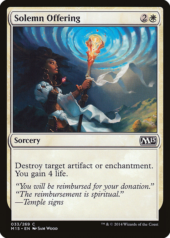 Solemn Offering [Magic 2015] | L.A. Mood Comics and Games