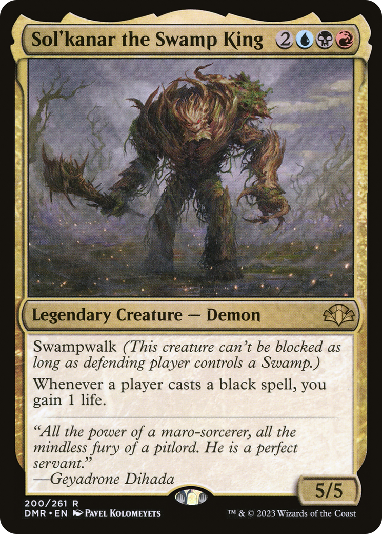 Sol'kanar the Swamp King [Dominaria Remastered] | L.A. Mood Comics and Games