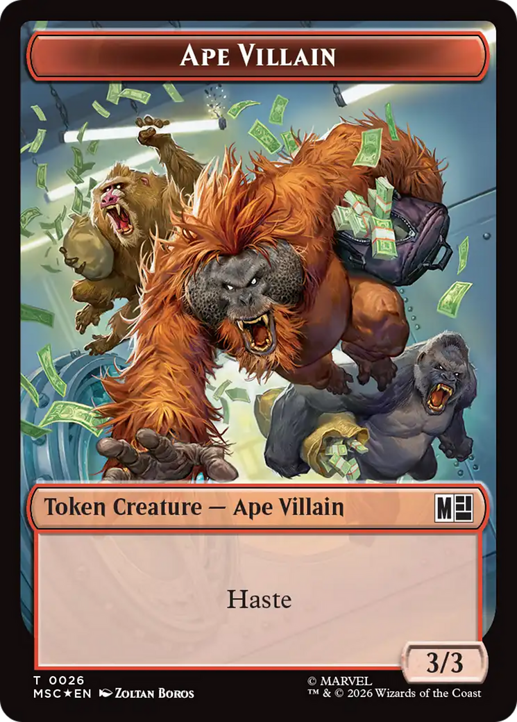 Copy (017) // Ape Villain (026) Double-Sided Token (Surge Foil) [Marvel Super Heroes Commander Tokens] | L.A. Mood Comics and Games