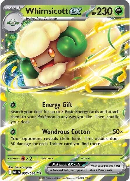 Whimsicott ex (005/086) [Scarlet & Violet: White Flare] | L.A. Mood Comics and Games
