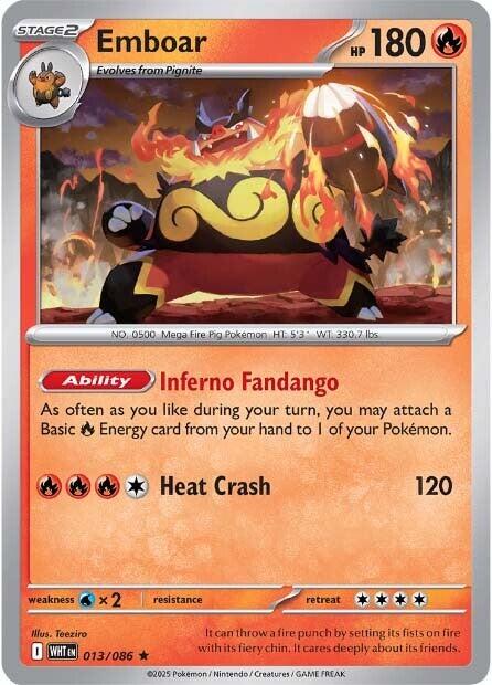 Emboar (013/086) [Scarlet & Violet: White Flare] | L.A. Mood Comics and Games