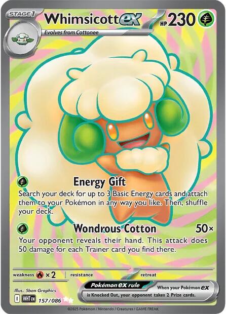 Whimsicott ex (157/086) [Scarlet & Violet: White Flare] | L.A. Mood Comics and Games