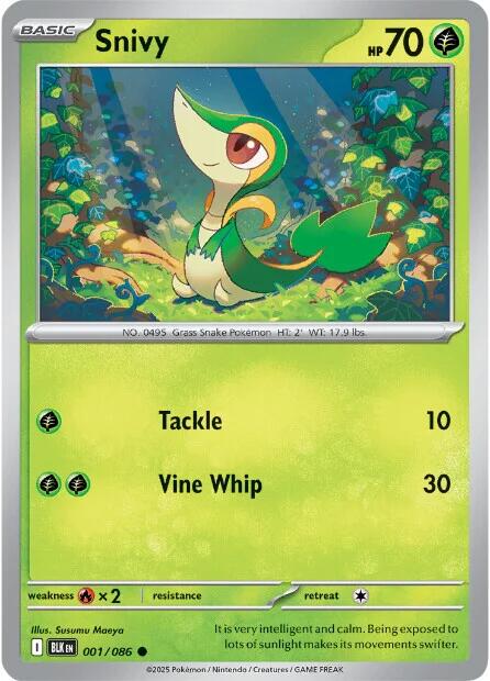 Snivy (001/086) [Scarlet & Violet: Black Bolt] | L.A. Mood Comics and Games
