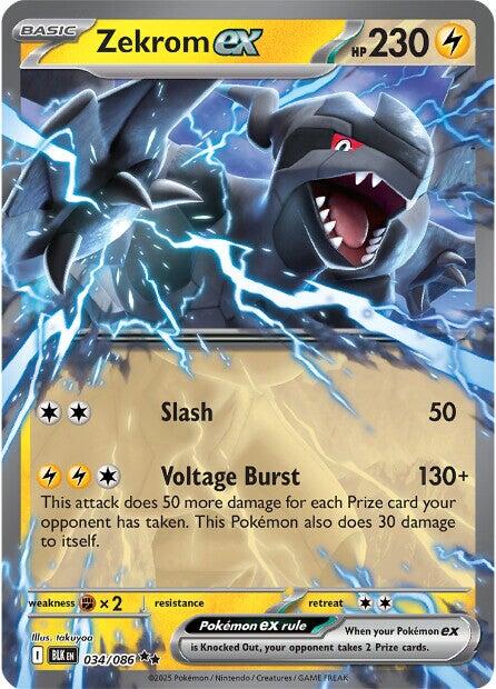 Zekrom ex (034/086) [Scarlet & Violet: Black Bolt] | L.A. Mood Comics and Games