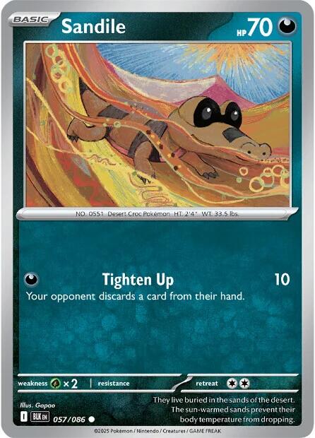 Sandile (057/086) [Scarlet & Violet: Black Bolt] | L.A. Mood Comics and Games