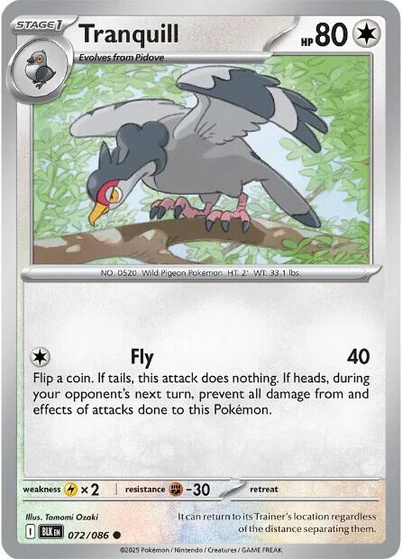 Tranquill (072/086) [Scarlet & Violet: Black Bolt] | L.A. Mood Comics and Games
