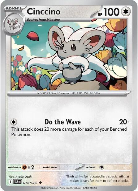 Cinccino (076/086) [Scarlet & Violet: Black Bolt] | L.A. Mood Comics and Games