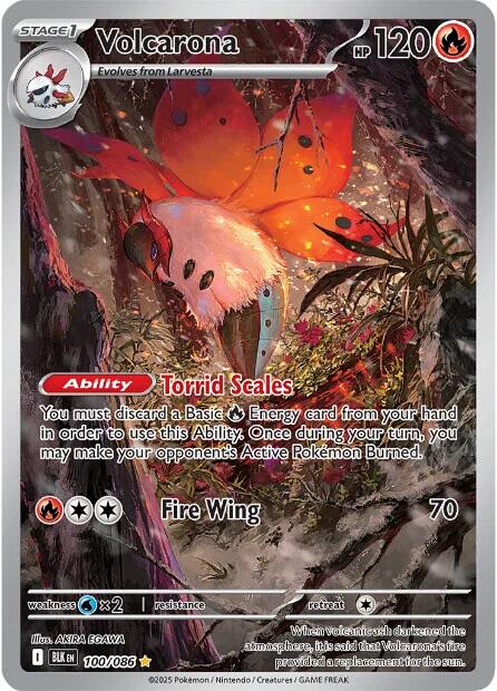 Volcarona (100/086) [Scarlet & Violet: Black Bolt] | L.A. Mood Comics and Games