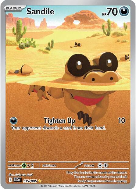 Sandile (135/086) [Scarlet & Violet: Black Bolt] | L.A. Mood Comics and Games