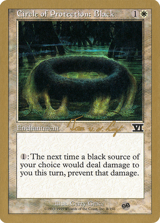 Circle of Protection: Black (Tom van de Logt) (SB) [World Championship Decks 2000] | L.A. Mood Comics and Games