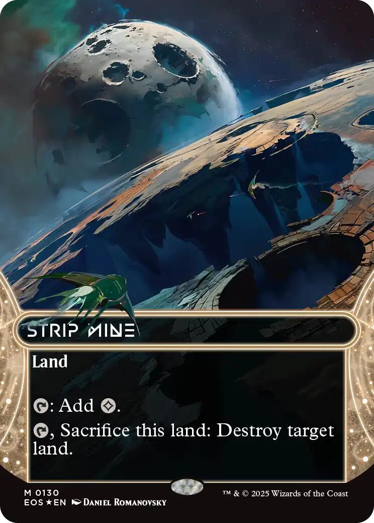Strip Mine (0130) (Borderless) (Galaxy Foil) [Edge of Eternities: Stellar Sights] | L.A. Mood Comics and Games
