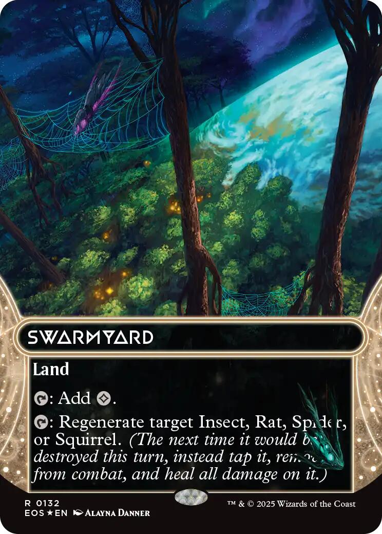 Swarmyard (0132) (Borderless) (Galaxy Foil) [Edge of Eternities: Stellar Sights] | L.A. Mood Comics and Games