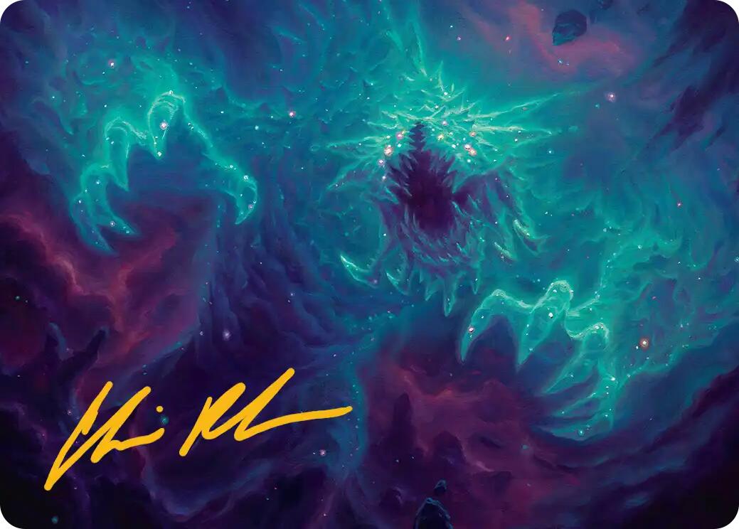 Cosmogoyf Art Card (Gold-Stamped Signature) [Edge of Eternities Art Series] | L.A. Mood Comics and Games
