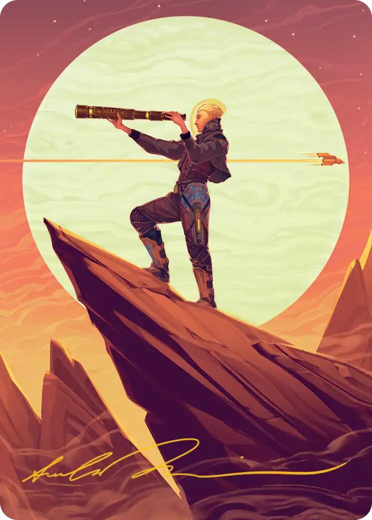 Sami, Wildcat Captain Art Card (Gold-Stamped Signature) [Edge of Eternities Art Series] | L.A. Mood Comics and Games