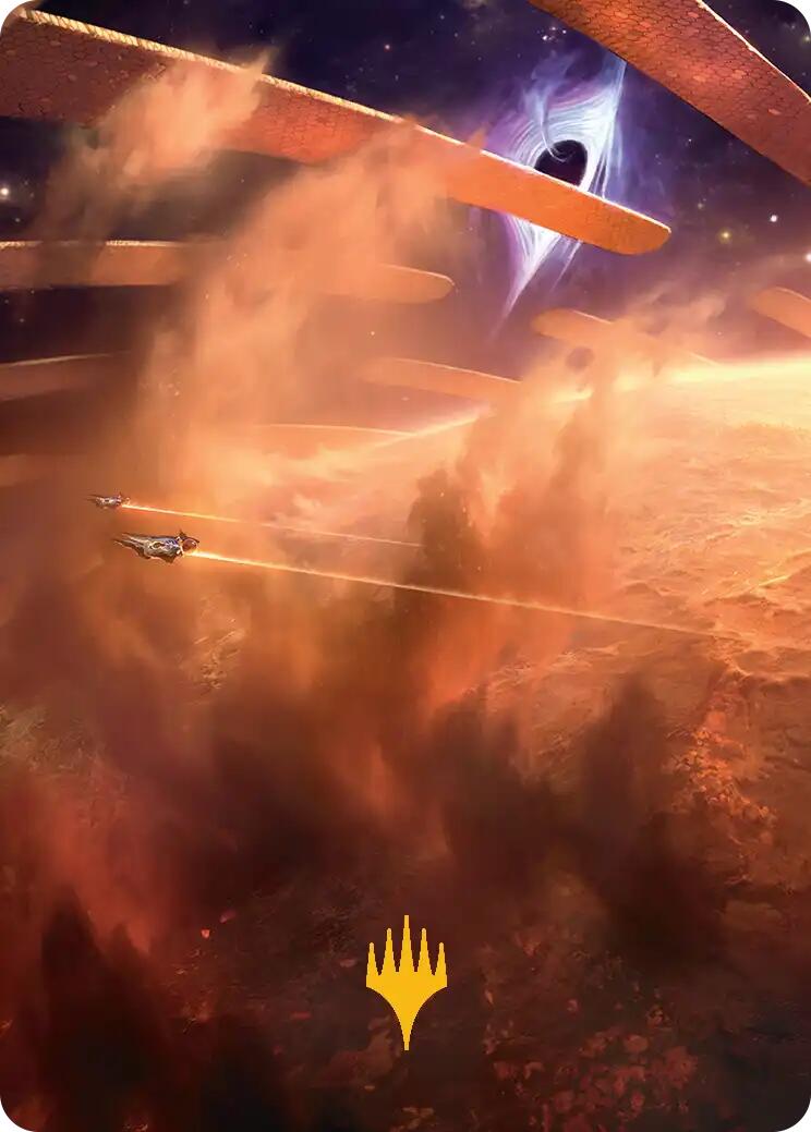 Adagia, Windswept Bastion Art Card (Gold-Stamped Planeswalker Symbol) [Edge of Eternities Art Series] | L.A. Mood Comics and Games