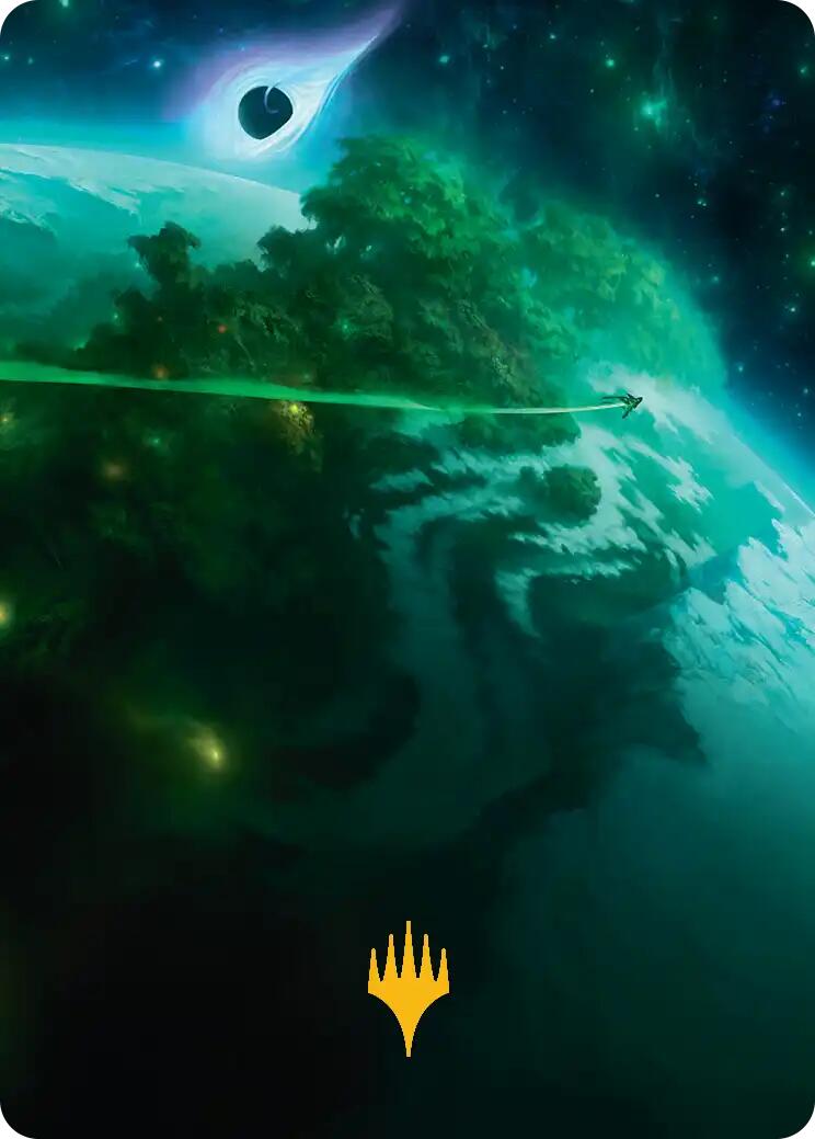 Evendo, Waking Haven Art Card (Gold-Stamped Planeswalker Symbol) [Edge of Eternities Art Series] | L.A. Mood Comics and Games