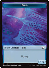 Bird // Golem (0012) Double-Sided Token [Edge of Eternities Commander Tokens] | L.A. Mood Comics and Games