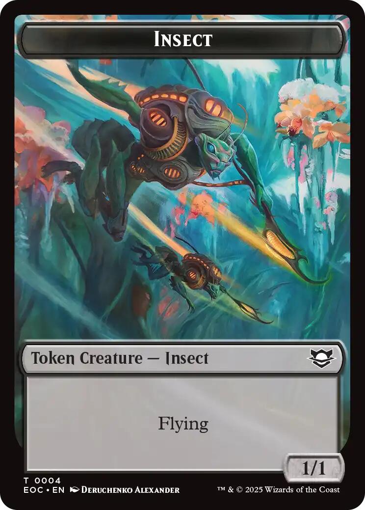 Insect // Elemental (0008) Double-Sided Token [Edge of Eternities Commander Tokens] | L.A. Mood Comics and Games