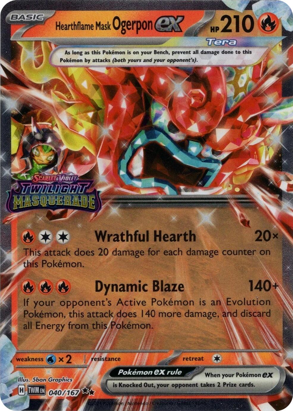 Hearthflame Mask Ogerpon ex (040/167) (Stamped) [Miscellaneous Cards] | L.A. Mood Comics and Games