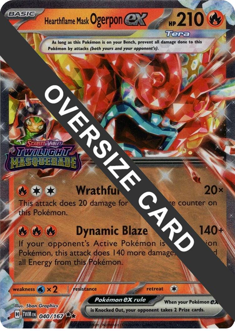 Hearthflame Mask Ogerpon ex (040/167) (Jumbo Card) [Scarlet & Violet: Twilight Masquerade] | L.A. Mood Comics and Games