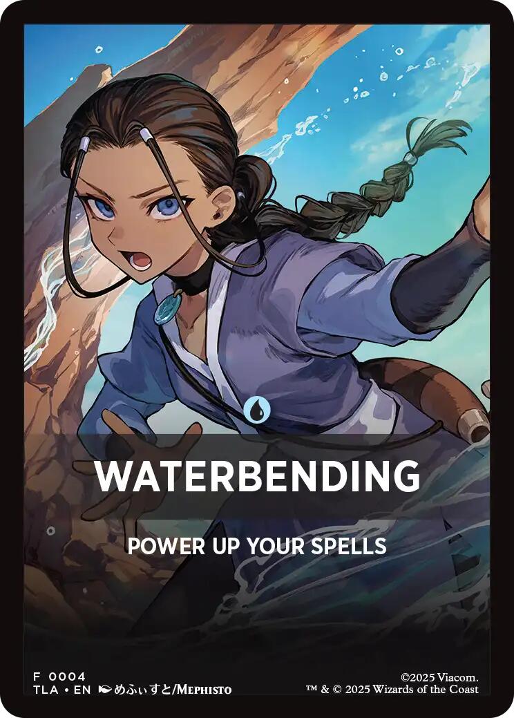 Waterbending Theme Card [Avatar: The Last Airbender Tokens] | L.A. Mood Comics and Games