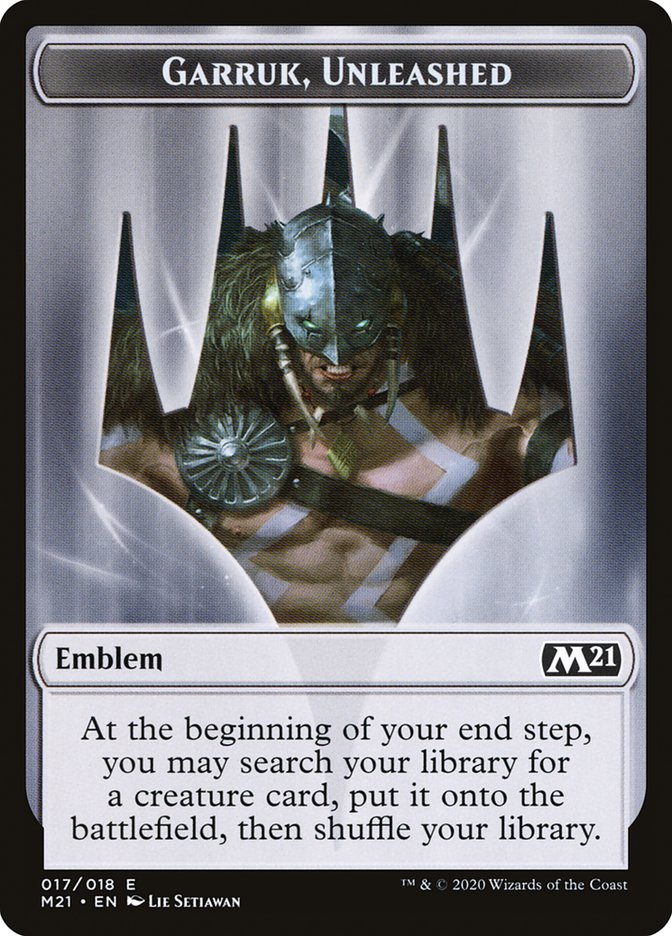 Garruk, Unleashed Emblem [Core Set 2021 Tokens] | L.A. Mood Comics and Games