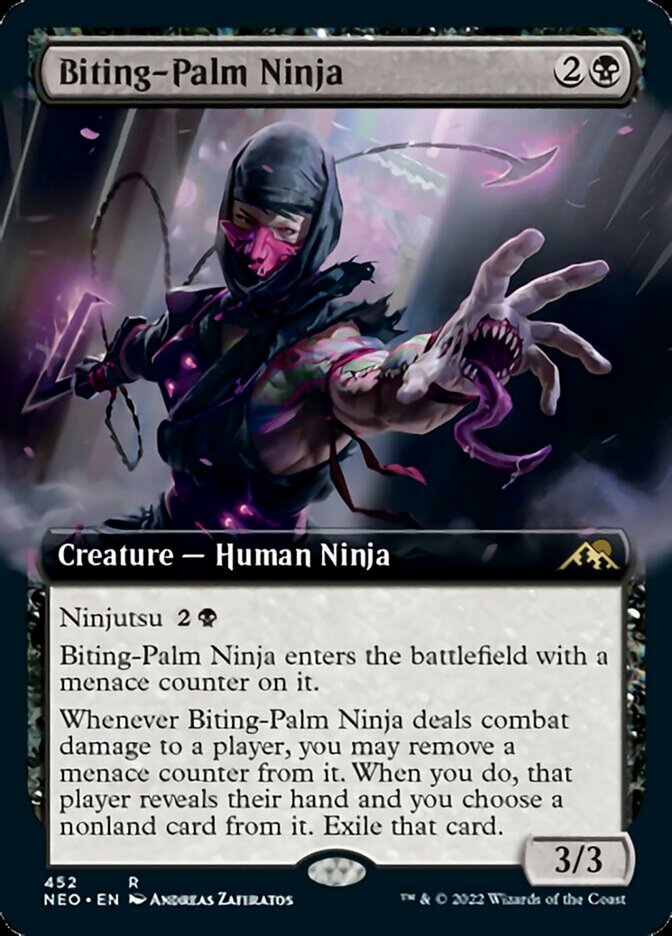 Biting-Palm Ninja (Extended Art) [Kamigawa: Neon Dynasty] | L.A. Mood Comics and Games