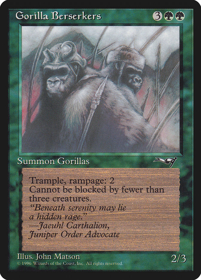 Gorilla Berserkers (Mouths Closed) [Alliances] | L.A. Mood Comics and Games
