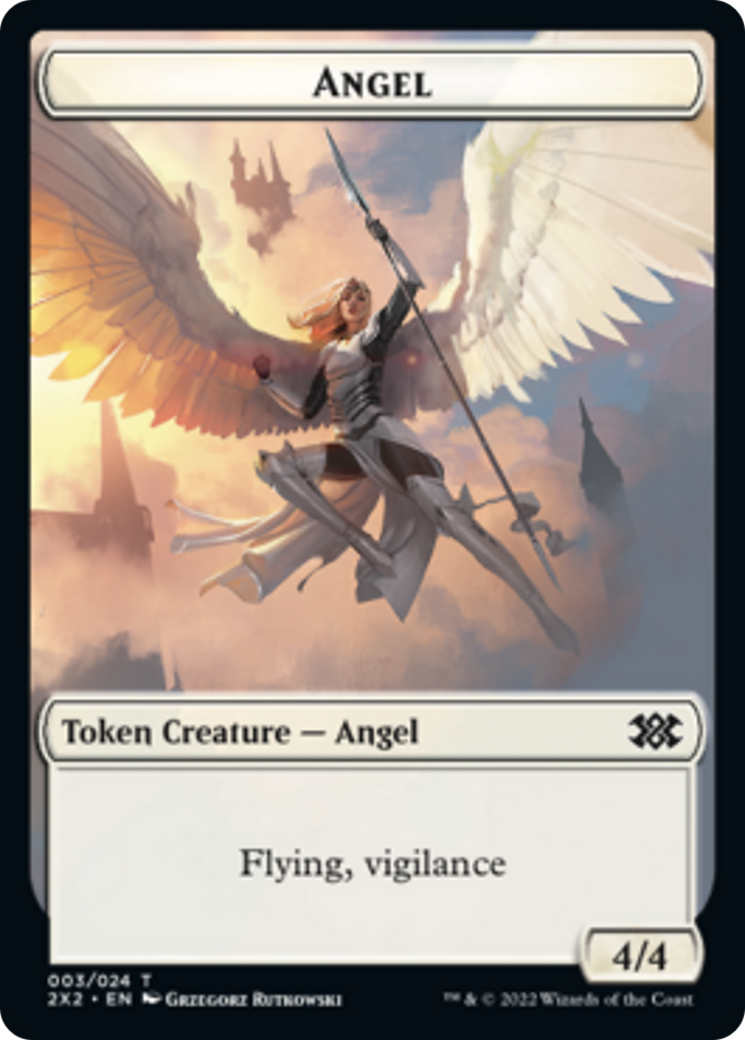 Drake // Angel Double-Sided Token [Double Masters 2022 Tokens] | L.A. Mood Comics and Games