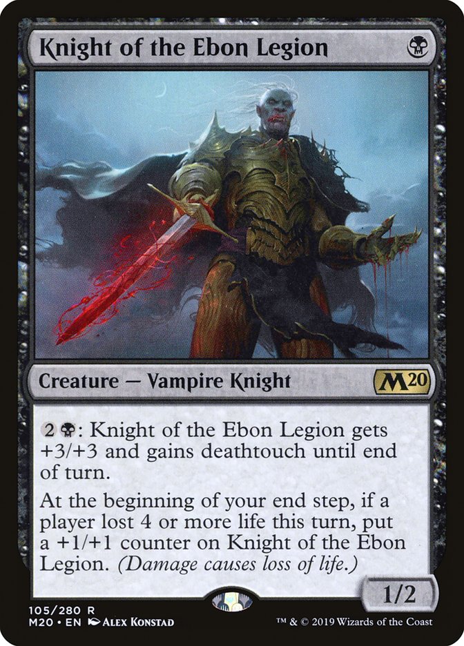 Knight of the Ebon Legion [Core Set 2020] | L.A. Mood Comics and Games