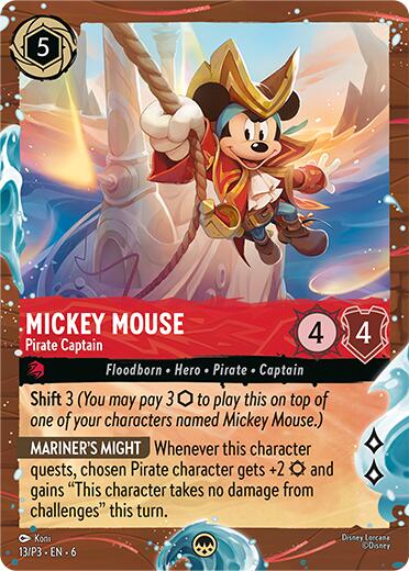 Mickey Mouse - Pirate Captain (Disney Cruise Promo) (13/P3) [Promo Cards] | L.A. Mood Comics and Games