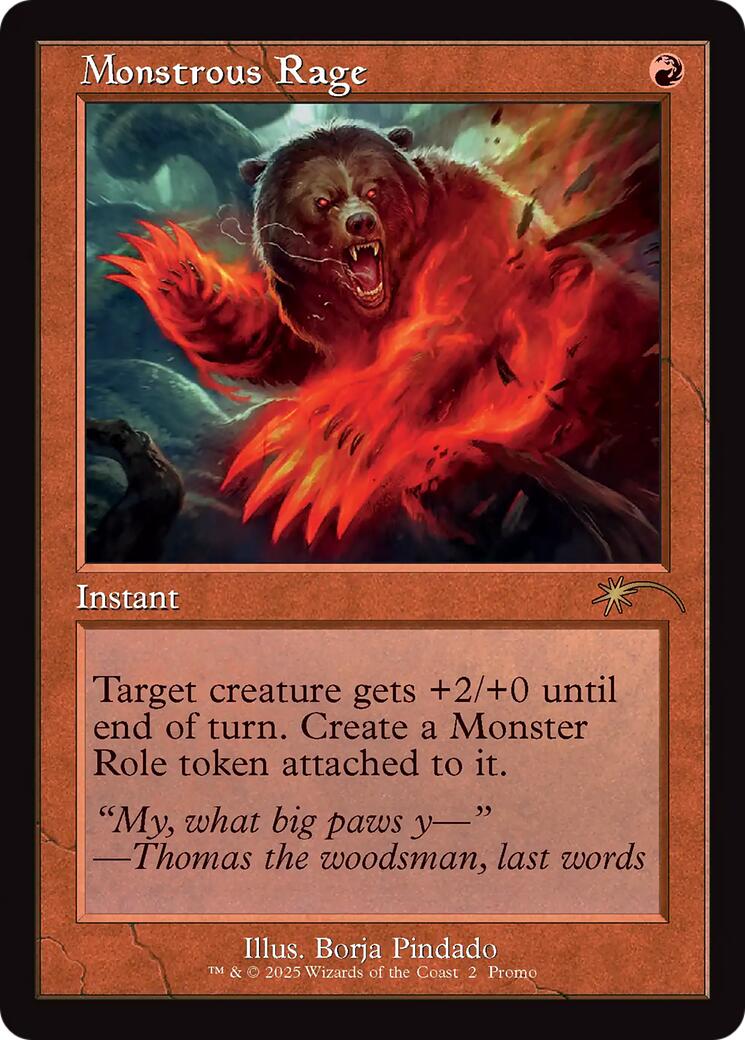 Monstrous Rage (Retro Frame) [Standard Showdown Promos] | L.A. Mood Comics and Games