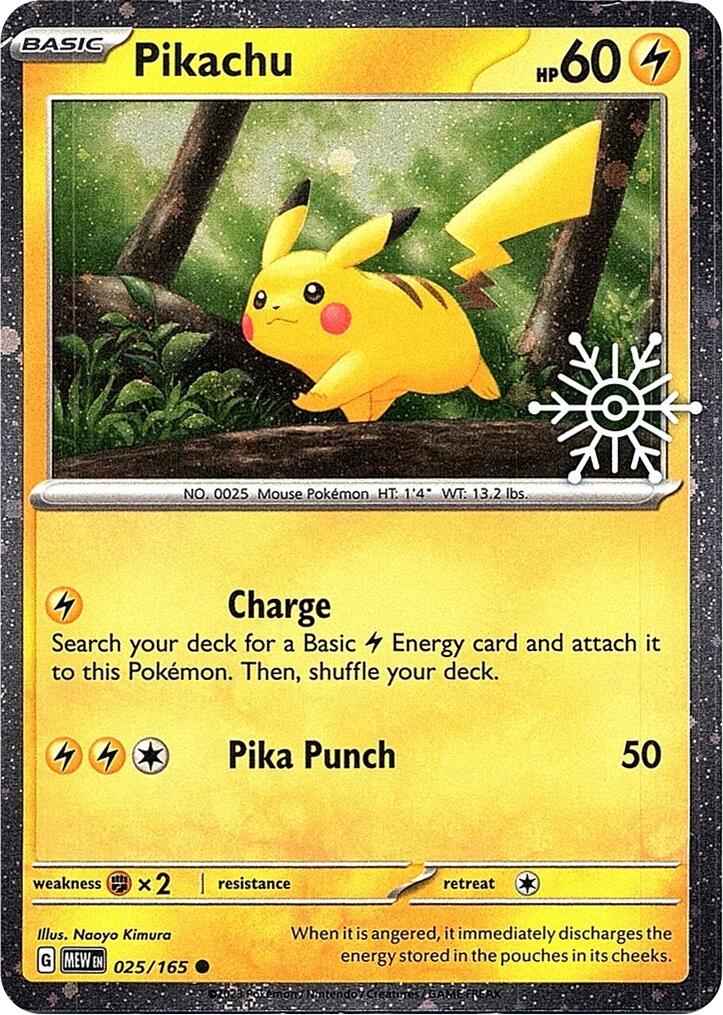 Pikachu (025/165) (Holoiday Calendar) [Miscellaneous Cards] | L.A. Mood Comics and Games