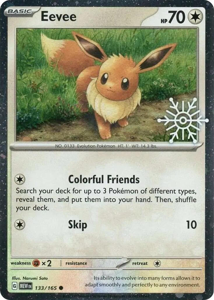 Eevee (133/165) (Holiday Calendar) [Miscellaneous Cards] | L.A. Mood Comics and Games