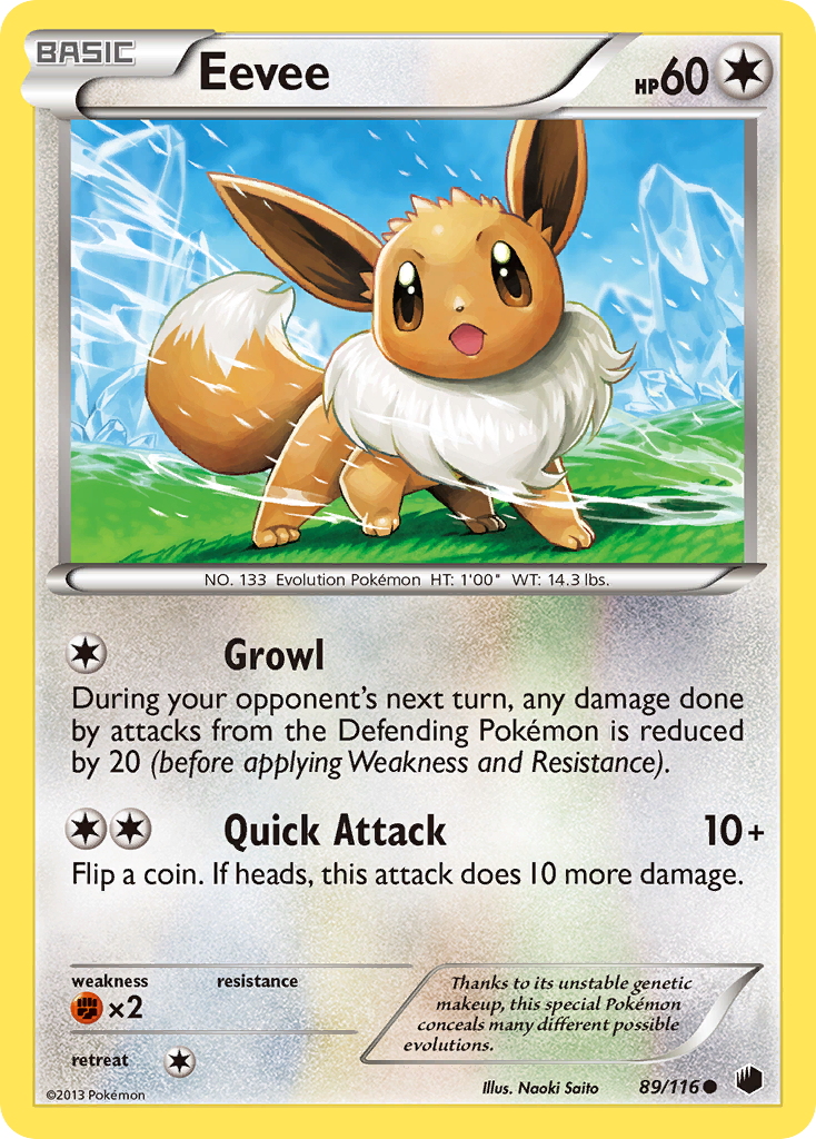 Eevee (89/116) [Black & White: Plasma Freeze] | L.A. Mood Comics and Games