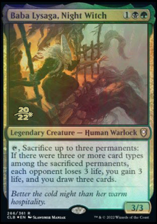 Baba Lysaga, Night Witch [Commander Legends: Battle for Baldur's Gate Prerelease Promos] | L.A. Mood Comics and Games