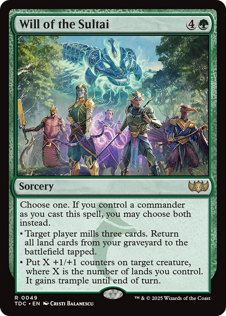 Will of the Sultai [Tarkir: Dragonstorm Commander] | L.A. Mood Comics and Games