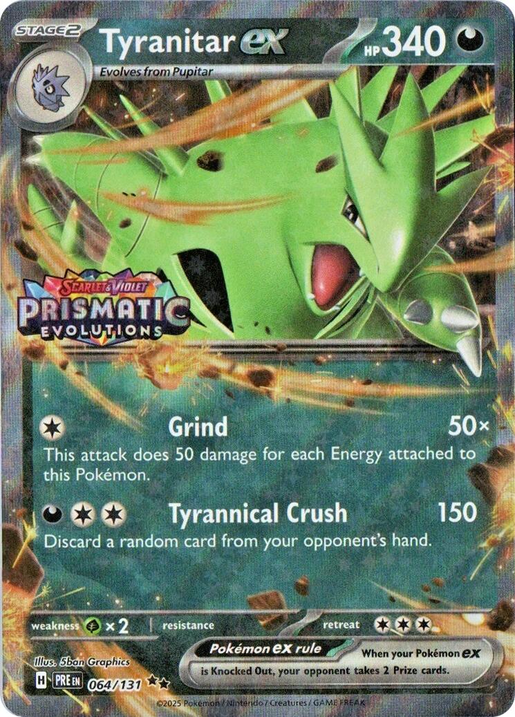 Tyranitar ex (064/131) (Prismatic Evolutions Stamp) [Miscellaneous Cards] | L.A. Mood Comics and Games