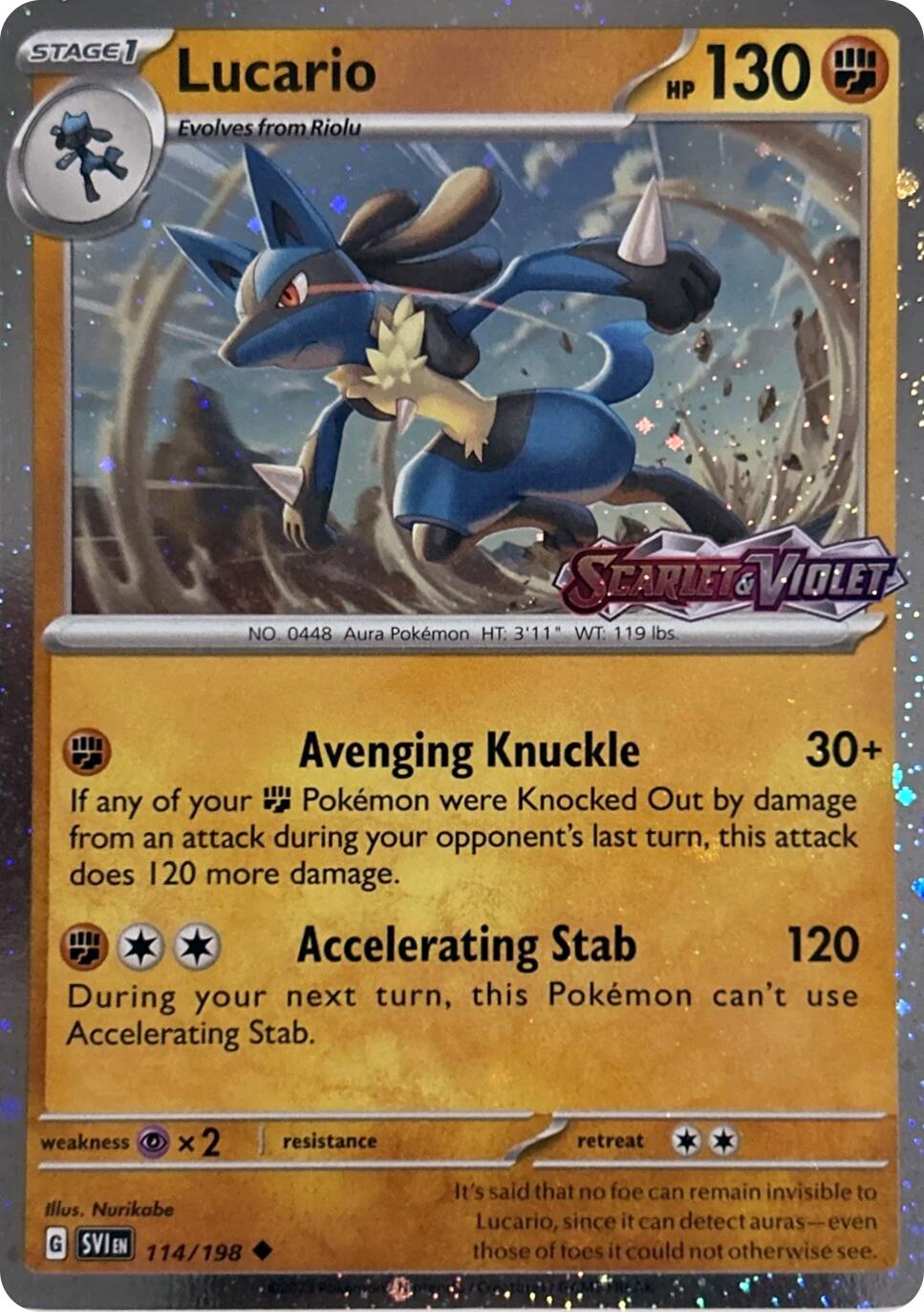 Lucario (114/198) (Scarely & Violet Stamp) [Miscellaneous Cards] | L.A. Mood Comics and Games