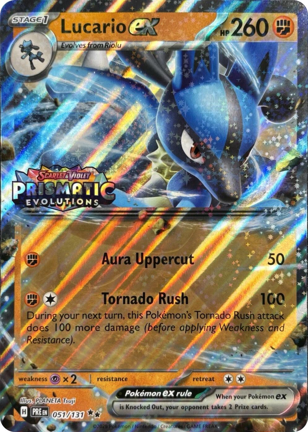 Lucario ex (051/131) (Prismatic Evolutions Stamp) [Miscellaneous Cards] | L.A. Mood Comics and Games