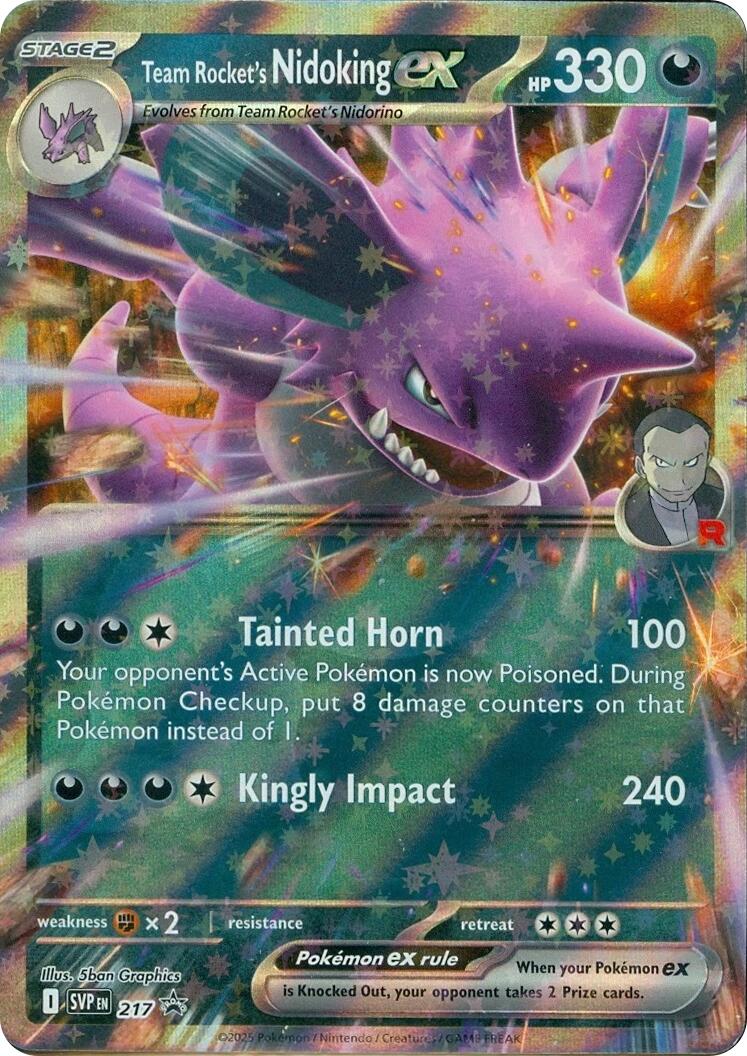 Team Rocket's Nidoking ex (217) [Scarlet & Violet: Black Star Promos] | L.A. Mood Comics and Games