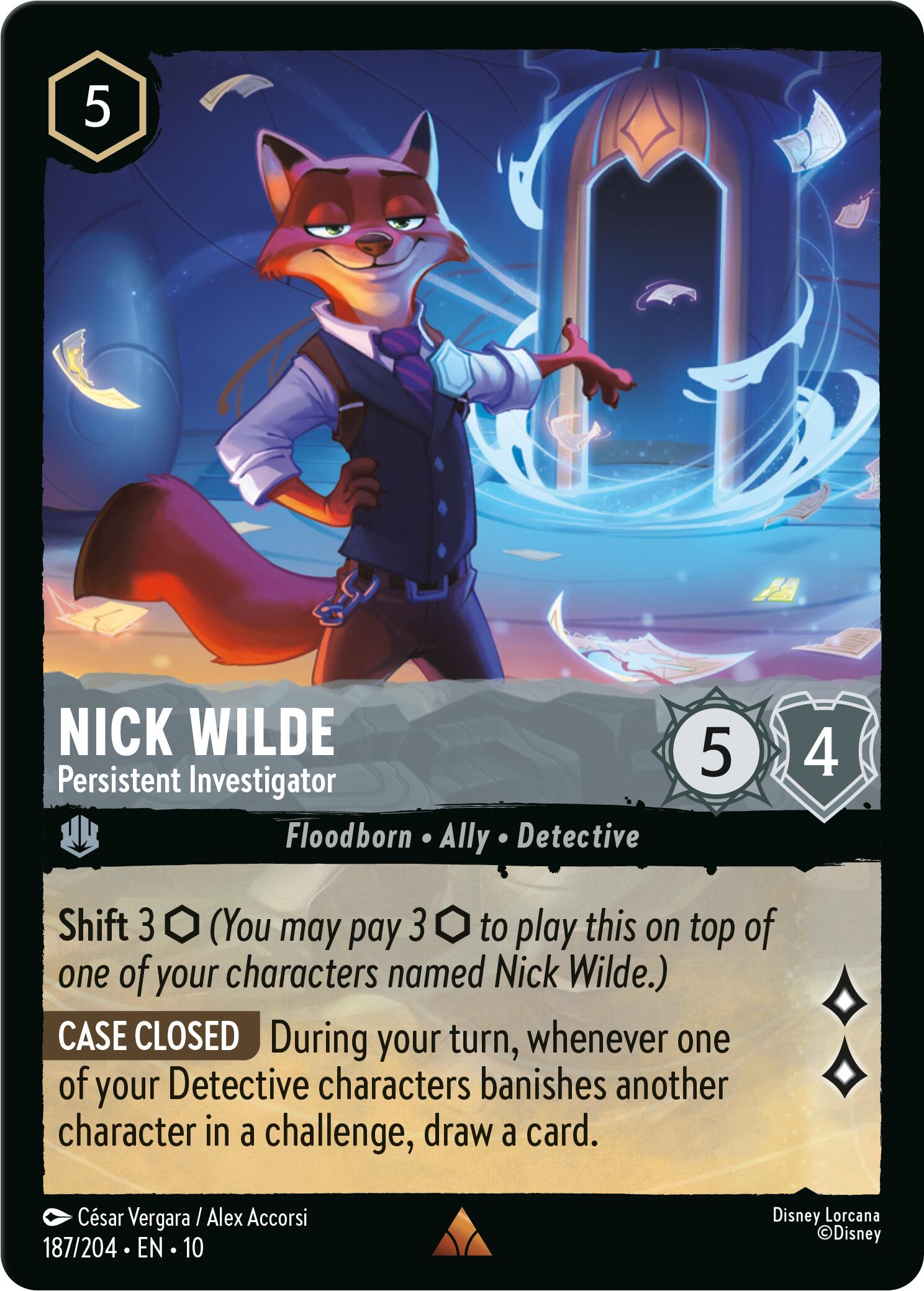 Nick Wilde - Persistent Investigator (187/204) [Whispers in the Well] | L.A. Mood Comics and Games
