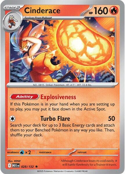 Cinderace (028/132) [Mega Evolutions: Base Set] | L.A. Mood Comics and Games