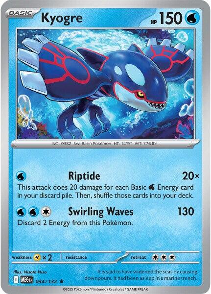 Kyogre (034/132) [Mega Evolutions: Base Set] | L.A. Mood Comics and Games