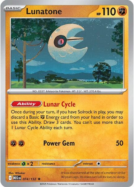 Lunatone (074/132) [Mega Evolutions: Base Set] | L.A. Mood Comics and Games