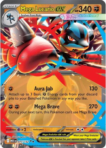 Mega Lucario ex (077/132) [Mega Evolutions: Base Set] | L.A. Mood Comics and Games