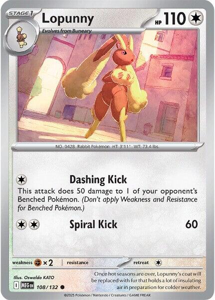 Lopunny (108/132) [Mega Evolutions: Base Set] | L.A. Mood Comics and Games